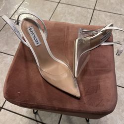 Steve Madden Women's Clear and Tan Heels