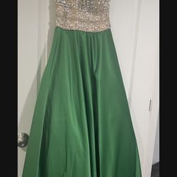 Green And Gold Dress Size 0 Free 