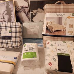 All new queen sets and sheets.1 Twin Sheet Make offer for 1 or all. 