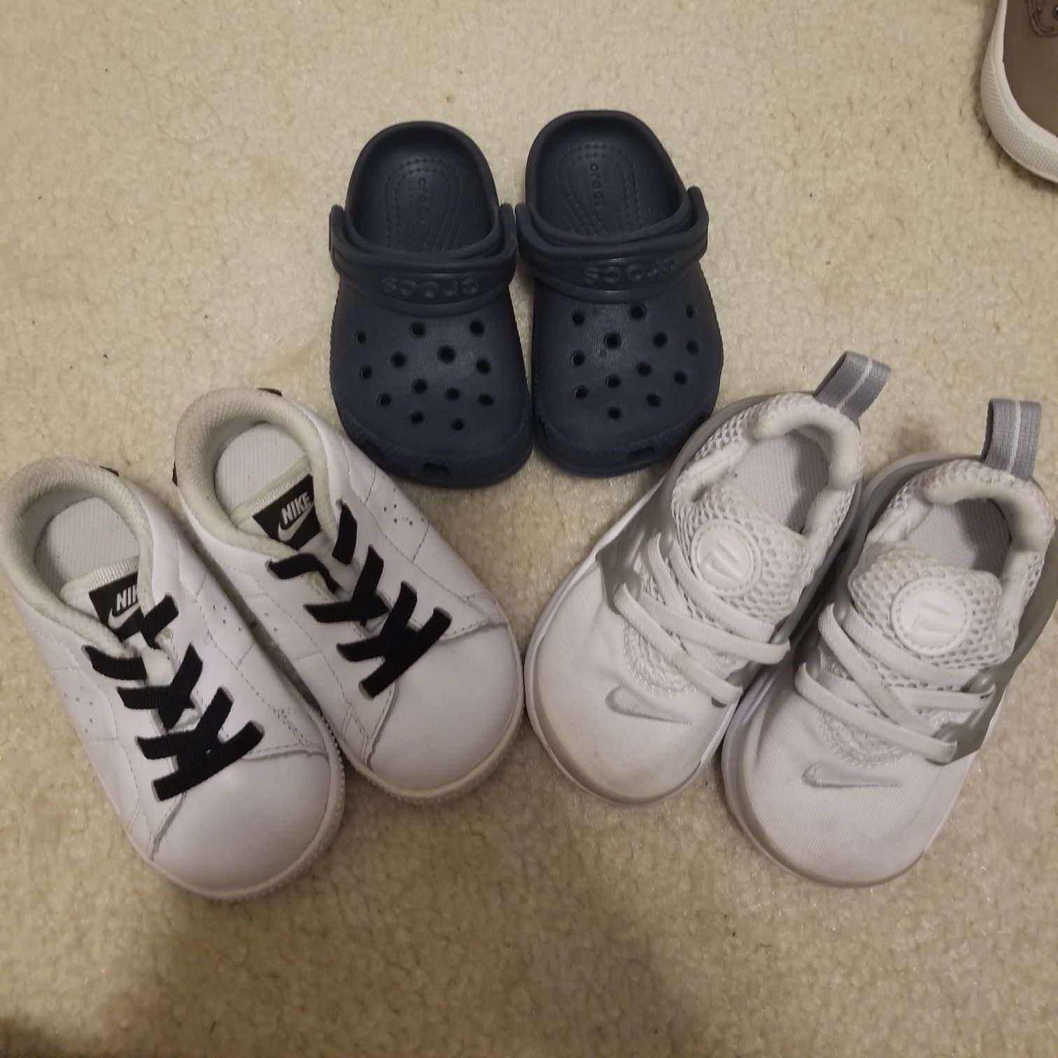 Crocs and Nike boy shoes