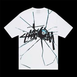 STUSSY SHATTERED TEE WHITE SIZE LARGE
