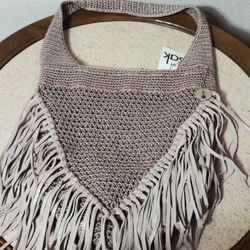 The Sak Niagara Back to Bali Limited Edition Signed Boho-Chic Hobo Bag with Leather Fringe NEW