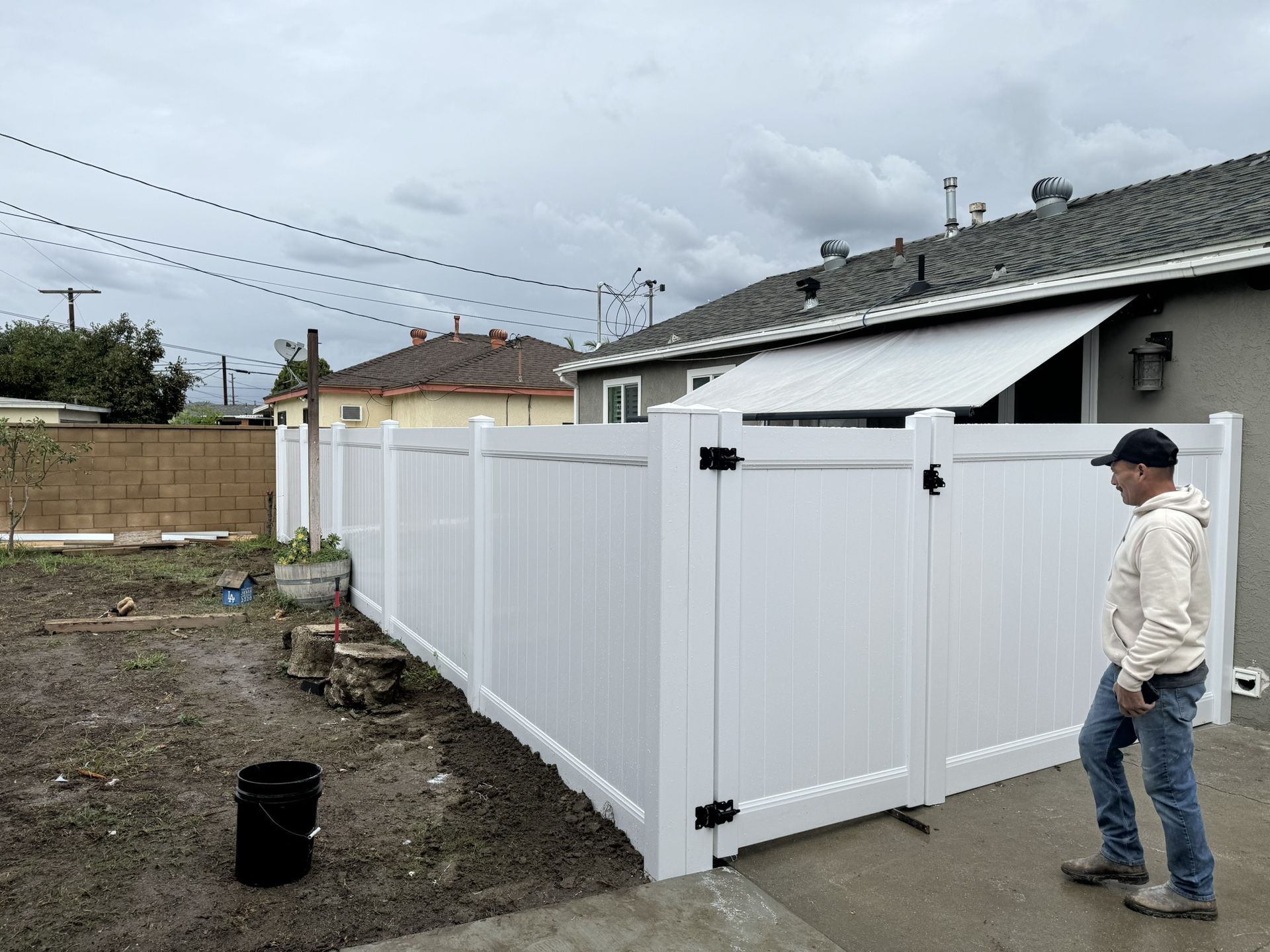 White Vinyl Fence 