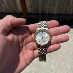 Citizen Quartz Silver And Gold Watch 