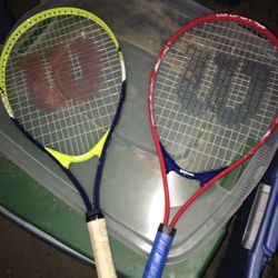 Lnew Set Of Wilson Rackets Both For $25 Firm