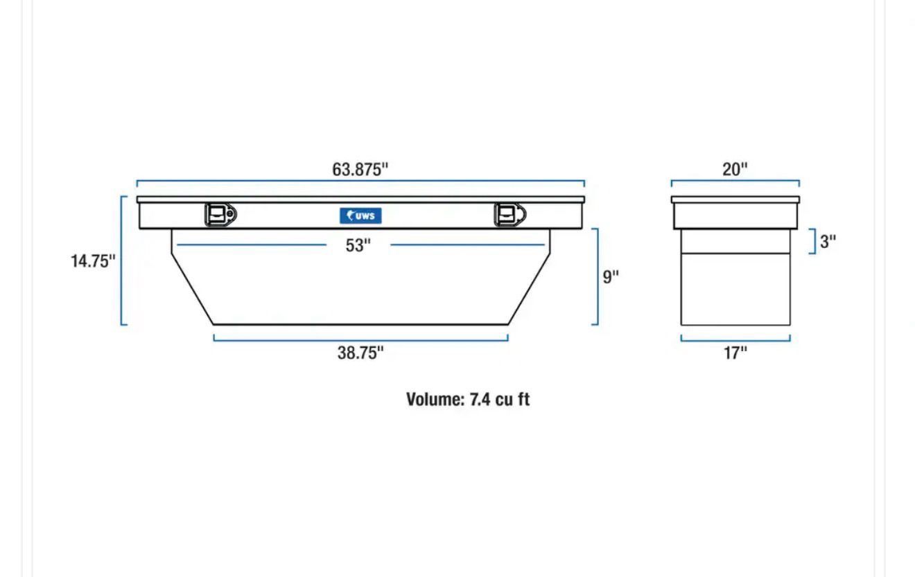Caja para camioneta usada pero como nueva con llave. Bale 650 en northern tools mas tax quiero 350 obo