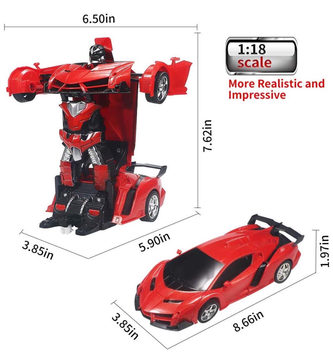 Remote control car that turns robot