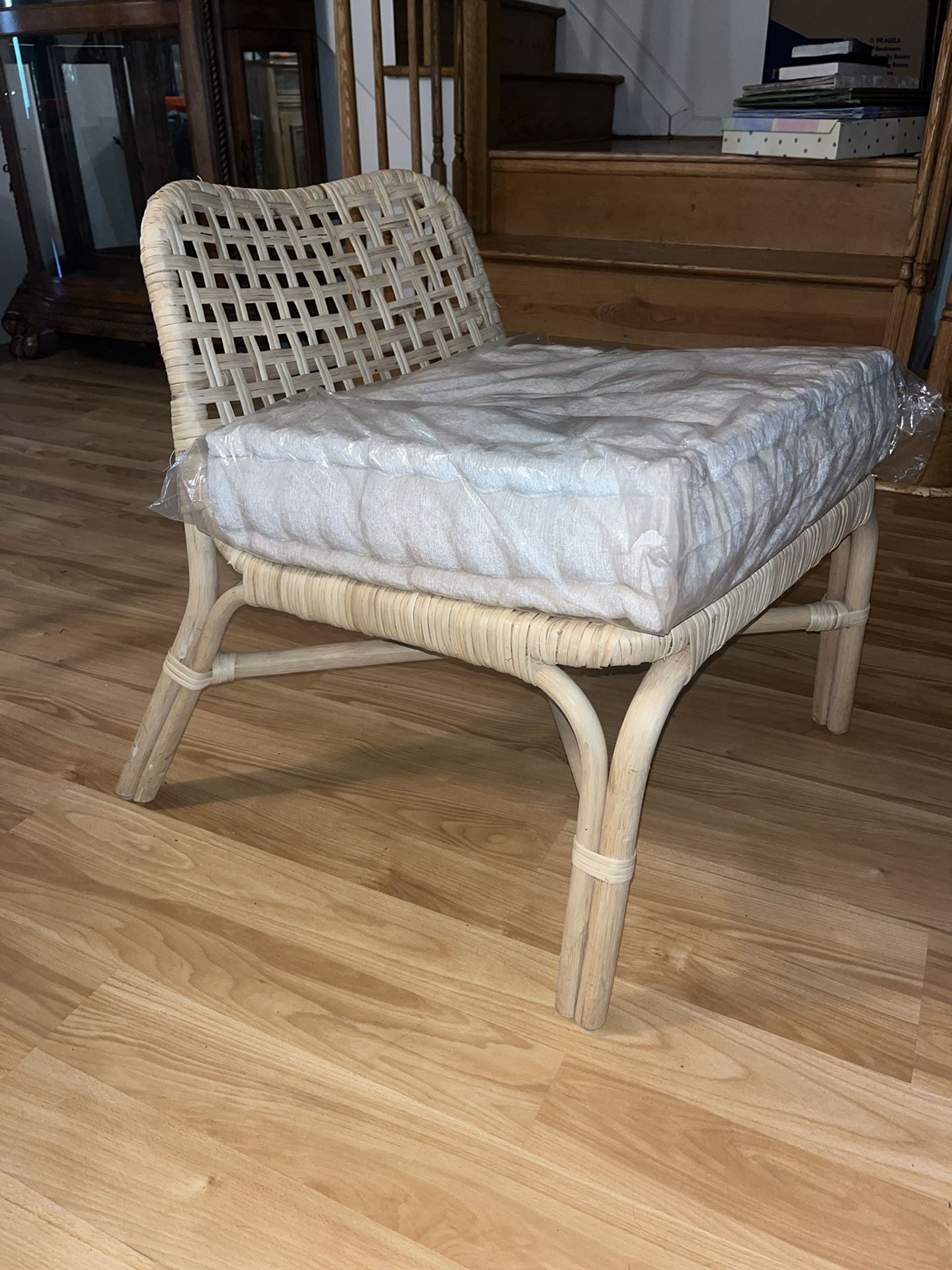 IKEA Boho Wooden Accent Chair Cushion