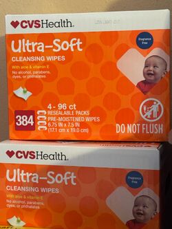 Ultra Soft cleansing baby wipes box $10 Each
