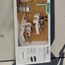 2 Tier Under Sink Organizer with Drawer 