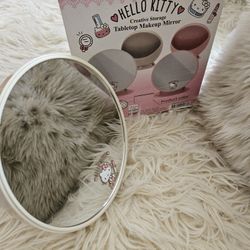 Hello Kitty Tabletop Mirror With Compartment