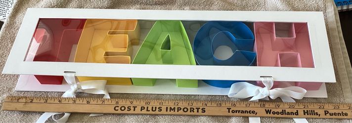 NEW TEACHER’S GIFT  PLASTIC LETTERS — GREAT GIFT FOR A GREAT TEACHERS  ASKING $5