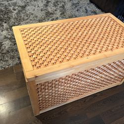 Large Wicker Storage Bin 