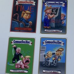 Disgrace To White House Trump Biden Gold Garbage Pail Kids Card Set