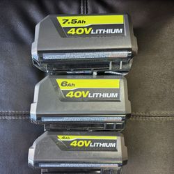 Ryobi 40v Battery 4ah 6ah 7.5ah