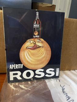 Italian Advertising Aperitif Rossi Stamped From Italy