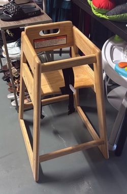 Wooden baby toddler high chair
