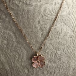 Trébol 🍀 Pink Flowers Necklace 