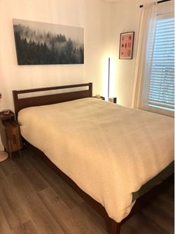 Queen bed frame.
