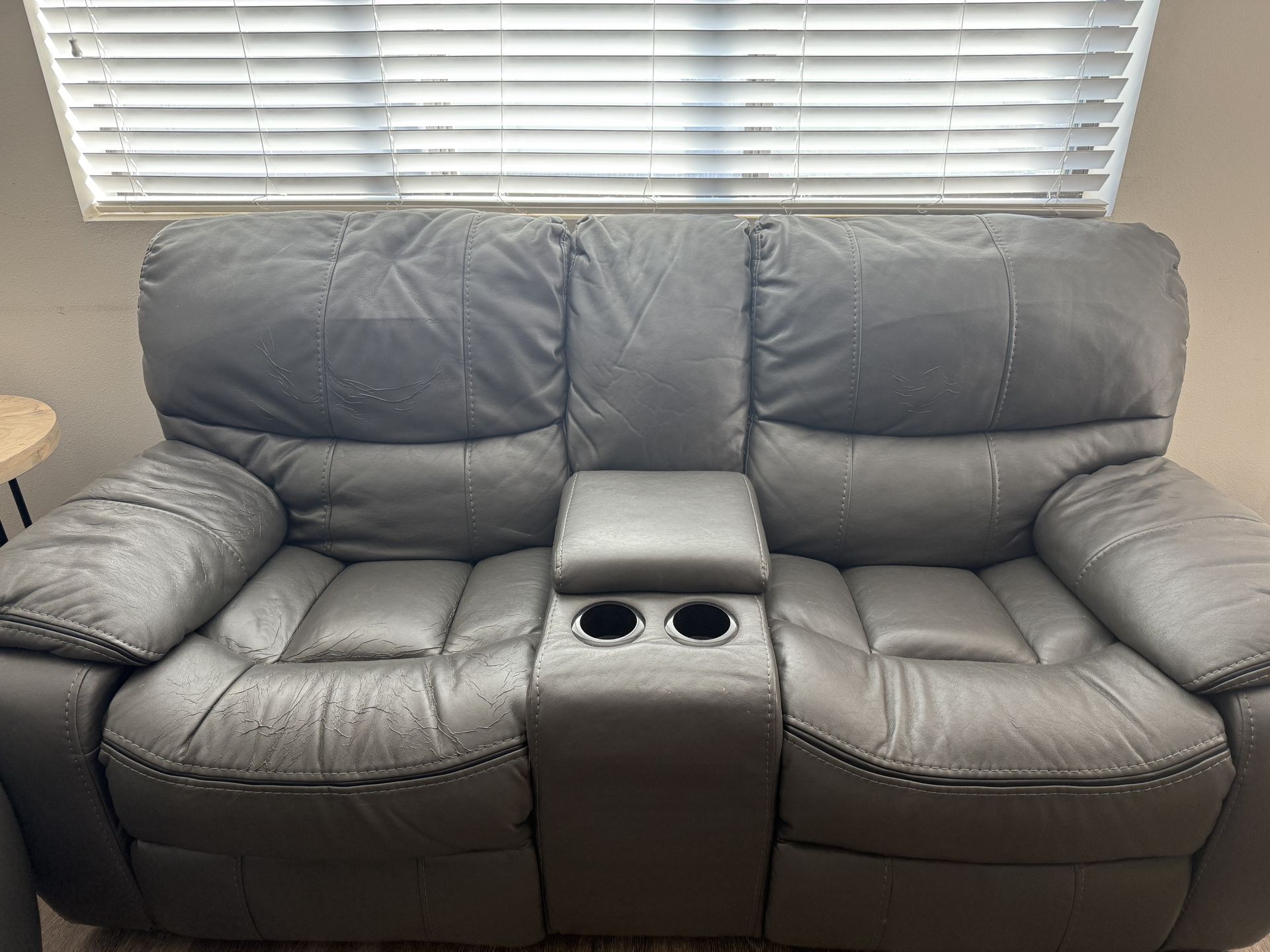 Leather Automatic Recliners - Used Set