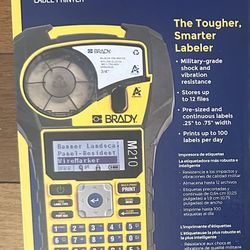 Brady M210 Portable Handheld Label Maker Printer, Yellow/Black