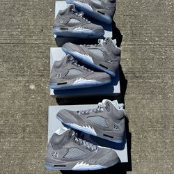 Air Jordan 5 “Wolf Grey” Multiple Sizes (6.5Y / 12)
