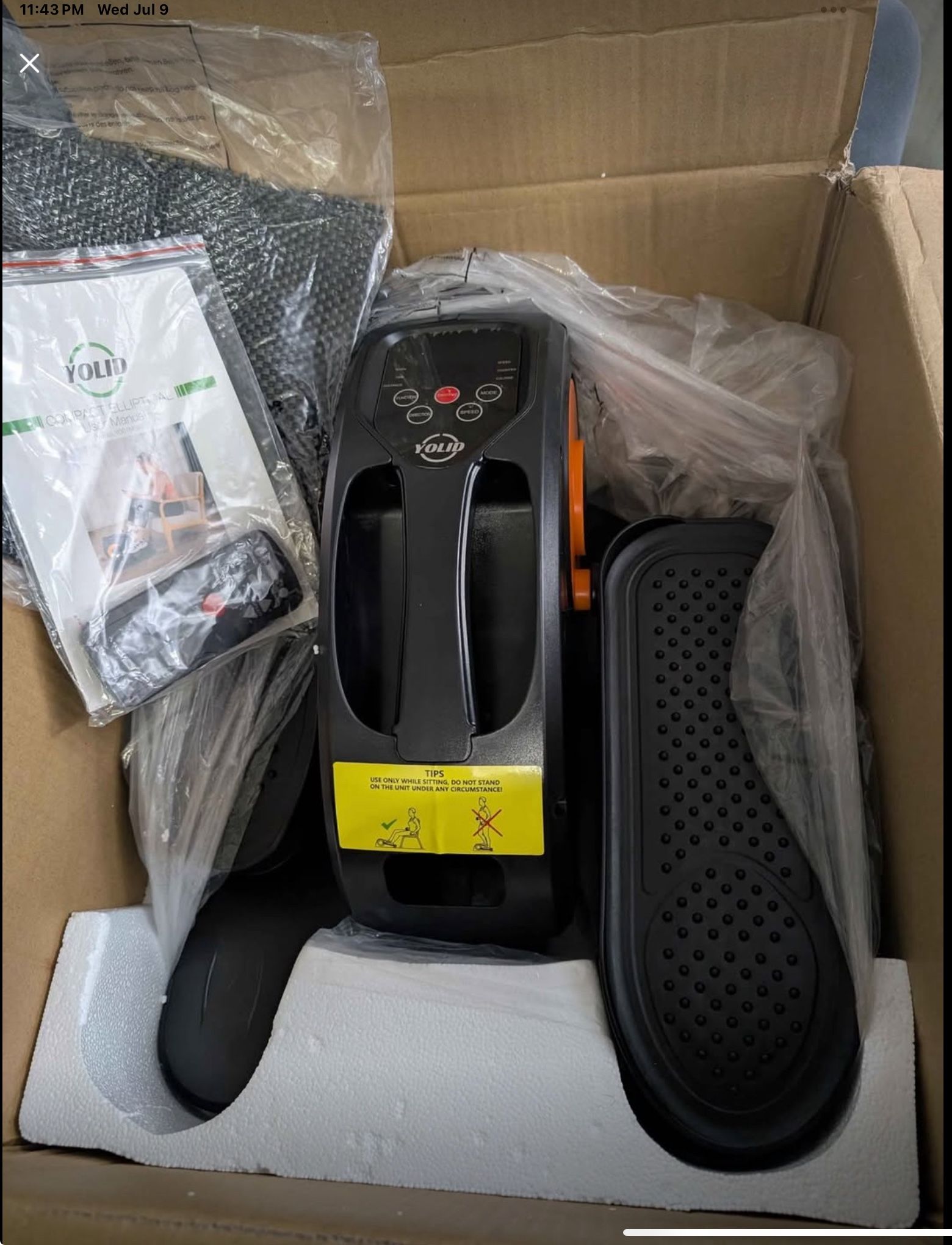 Under Desk Elliptical Machine, Electric Ellipse Leg Exerciser as Seen on Tv