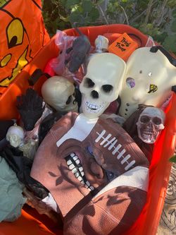 Box full of Halloween stuff