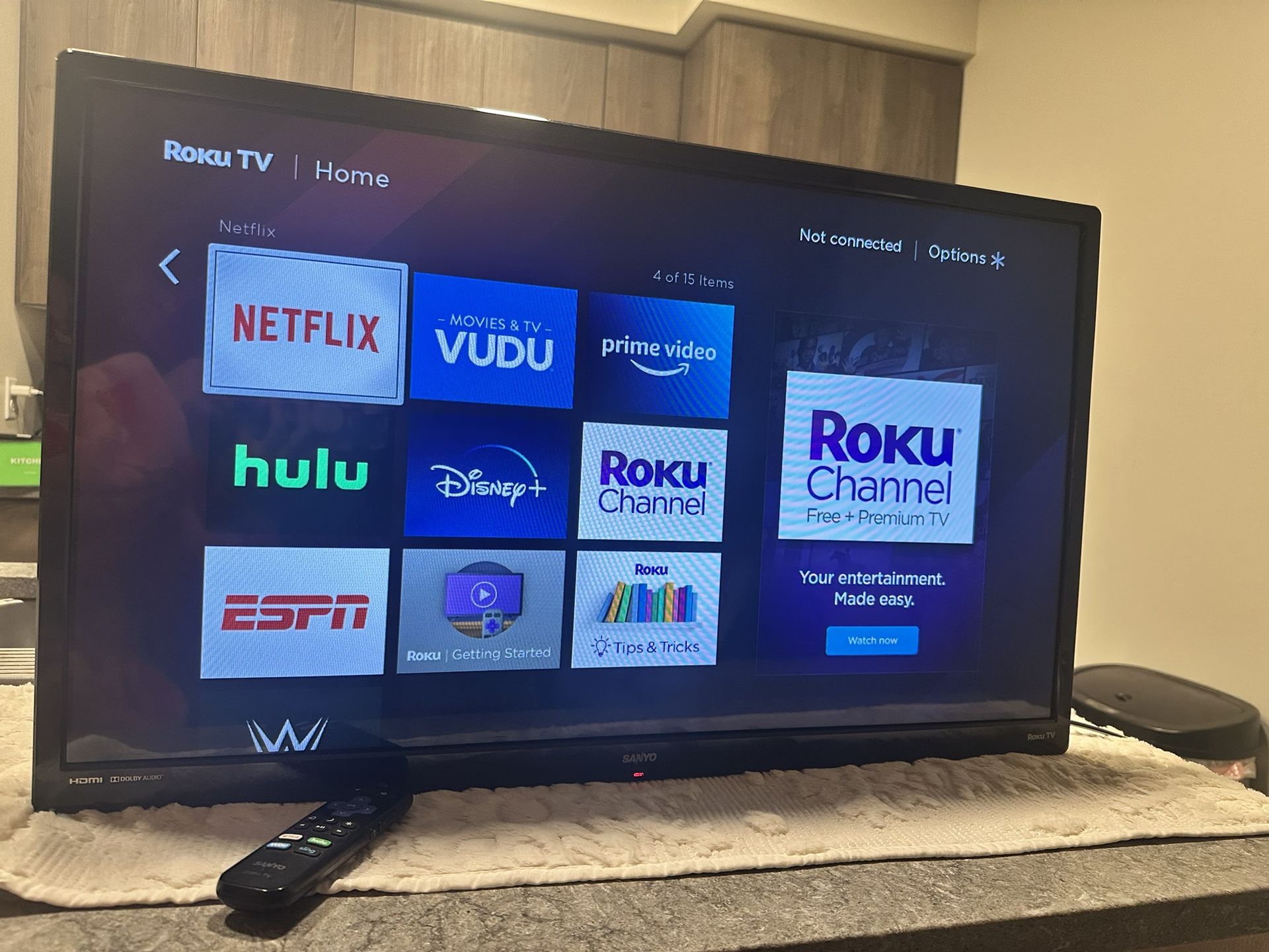 32” Roku Smart TV With Mount