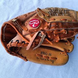 Rawlings Model RBG 46 Ken Griffey Jr. Brown  Leather 12 1/2" Glove - Fits on Left Hand - Used