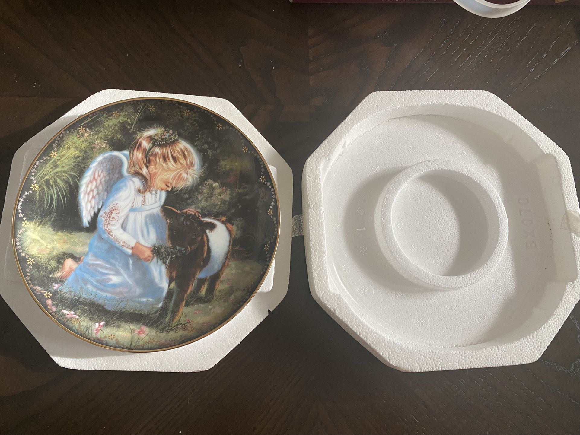Bradford Exchange " An Angel's Caring" 8" Collector Plate