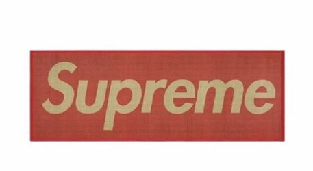 SUPREME Box Logo Woven Straw Mat Red 27" x 77" SS'20  NWT