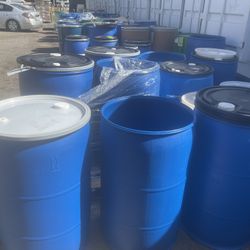 55 Gallons Blue Drum With Cover And Without Cover 