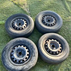 OEM Honda steel wheels 4x100 w/ tires – cheap