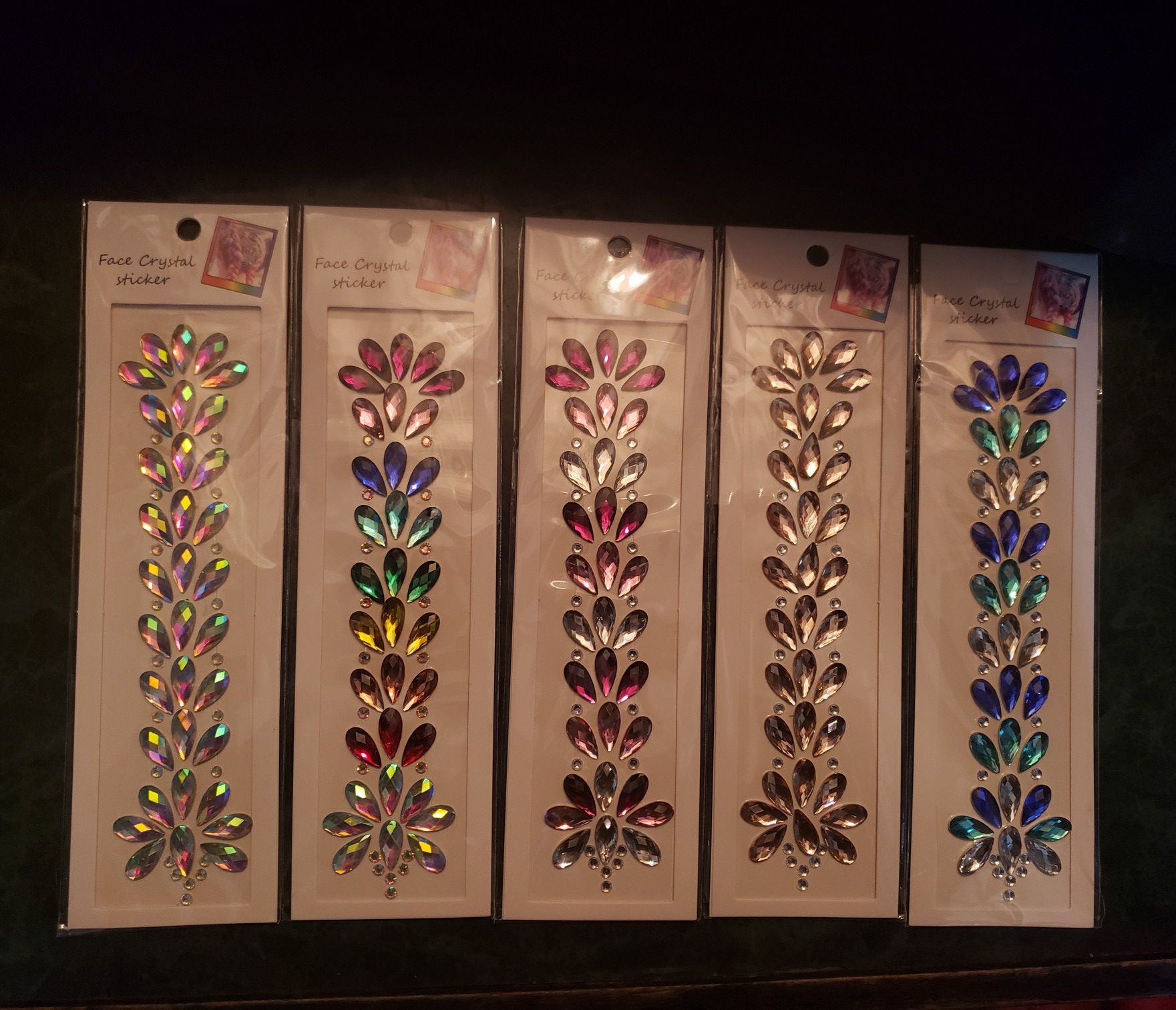 🔥 DIABLA'z - NEW UNUSED - Beautiful Face Hair Body Sticker Tattoo Jewels Gems