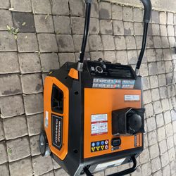 Generac 3800/3000-Watt Dual Fuel Inveter Generator, Fully Enclosed Case and Easy-To-Use Electric Start with Battery Included