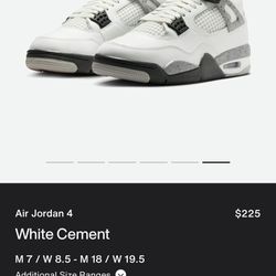 Air Jordan 4 White Cement