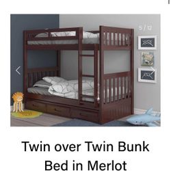 Twin size bunk bed 