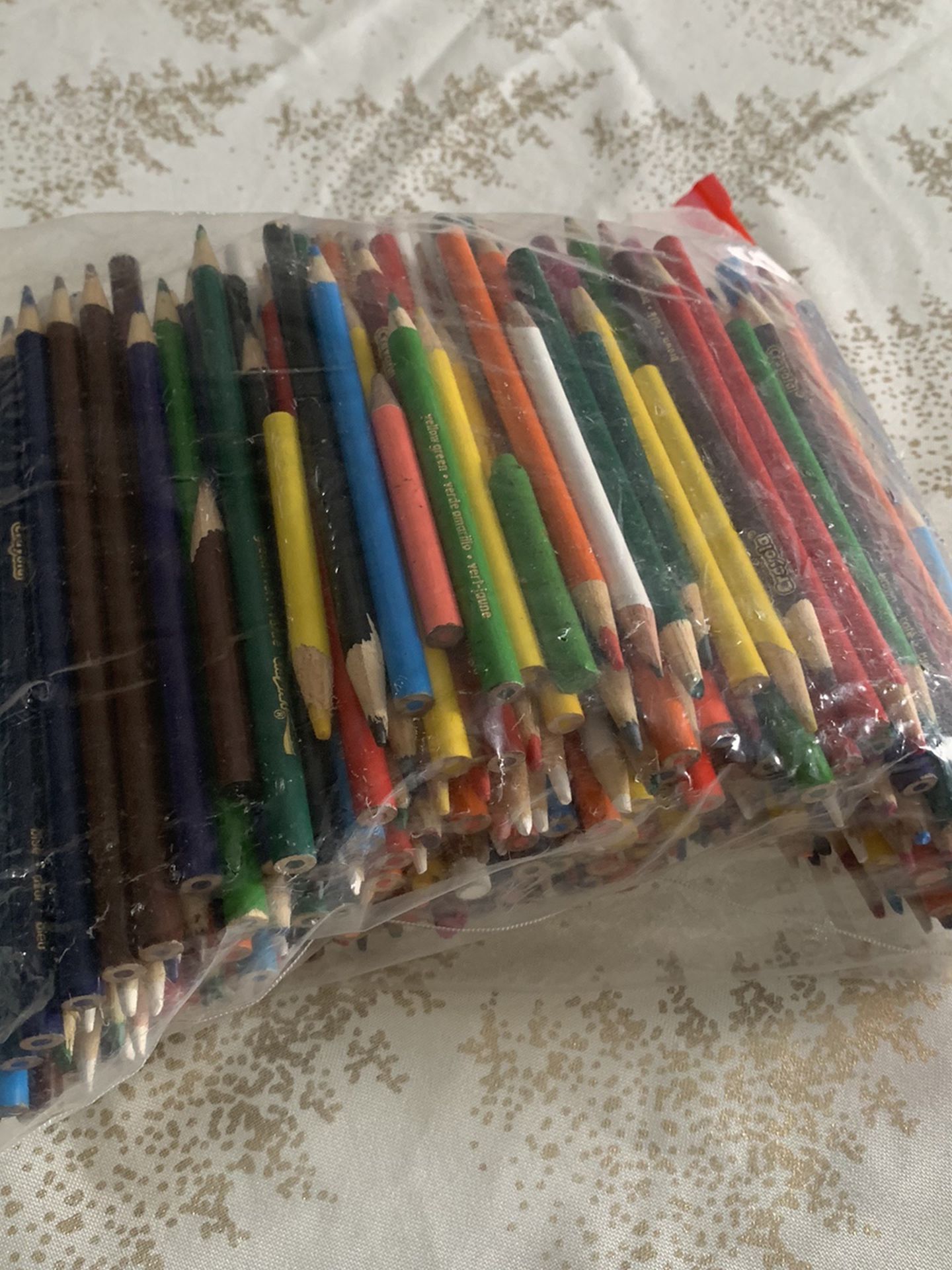 Free gallon size bag of colored pencils for a teacher