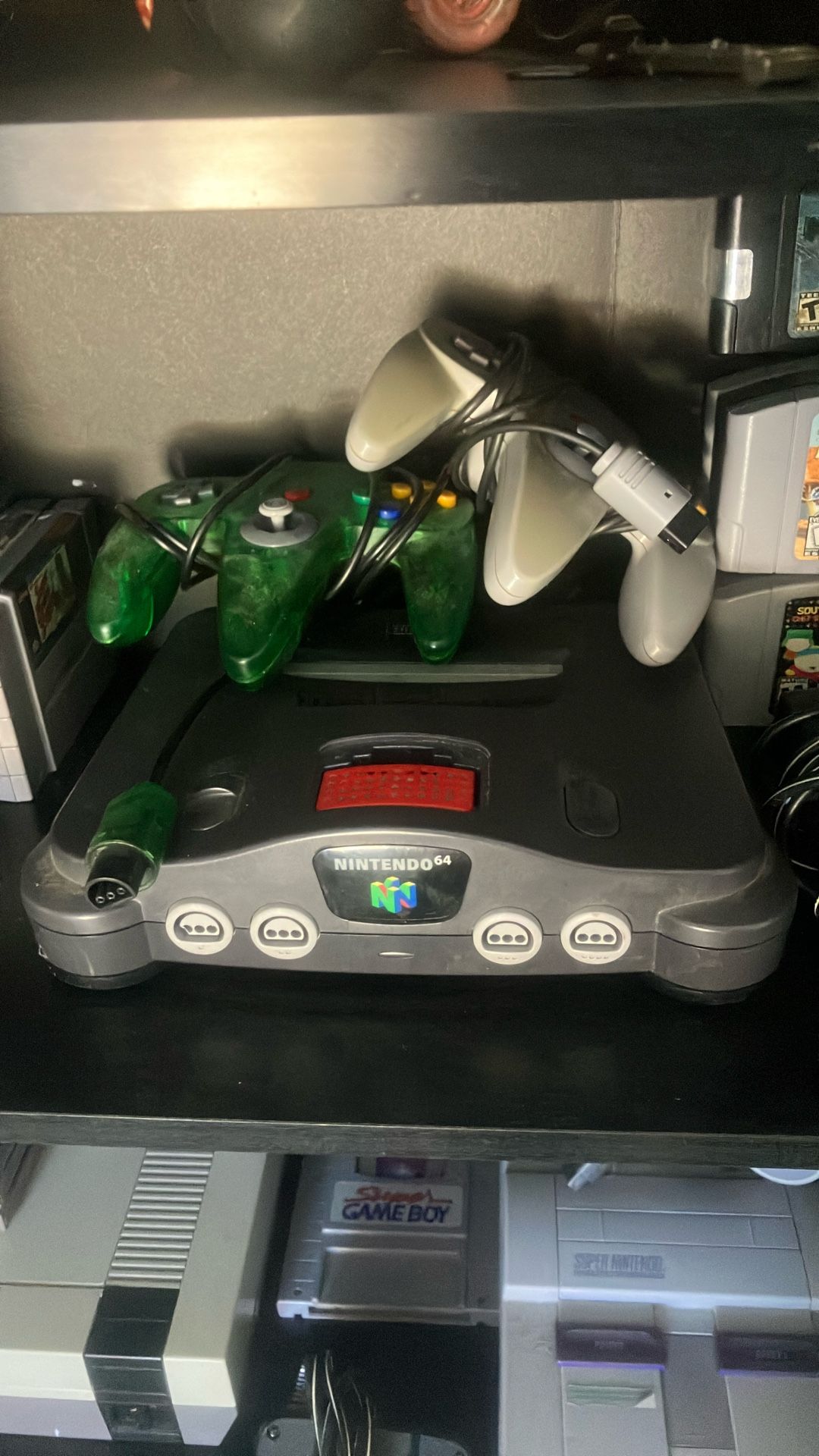 Nintendo 64 (n64) / Expansion Pack / Two Controllers (one Original One After Market) Games And Memory Card Shown