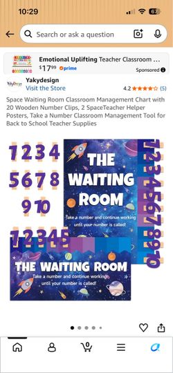 Space Waiting Room Classroom Management Chart Set