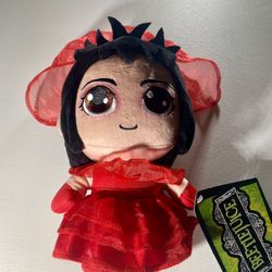 Beetlejuice Lydia Red Plush Doll - Kids Toy NWT Goth Spooky 9” Tall Collectible