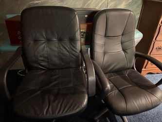 6 High back office chairs