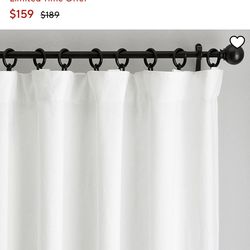 4 Pottery Barn Belgian linen curtains