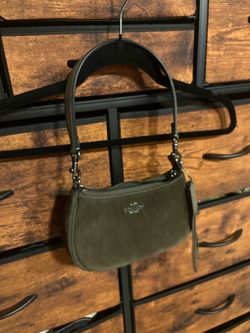 Green Suede Coach Purse