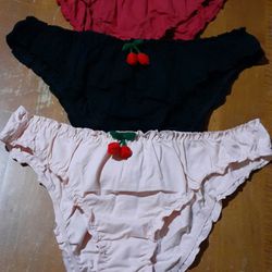 Womans Size X-Large Bikini Panties New Lot Of 3
