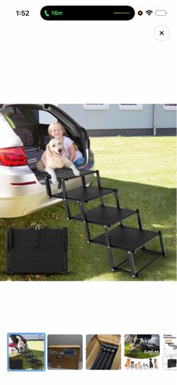 Folding 4-Step Dog Car Stairs