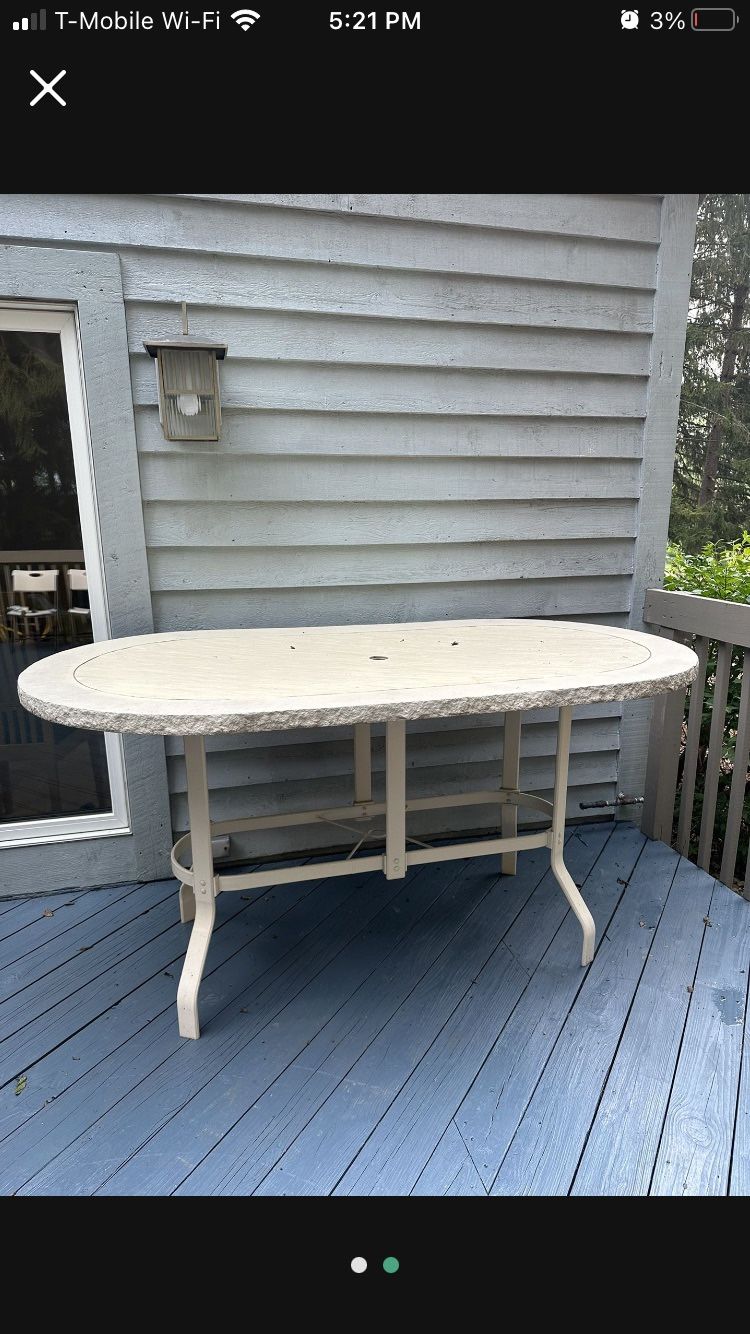 Solid Heavy Duty Bar Height Patio/Deck Table - $50