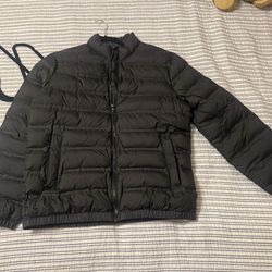 Zara Lightweight Puffer Jacket Black Size M