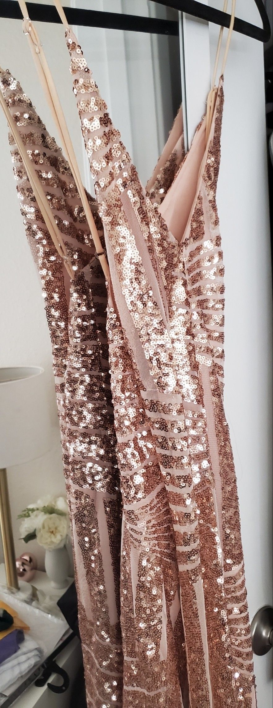 Rose Gold Sequence Party Dress